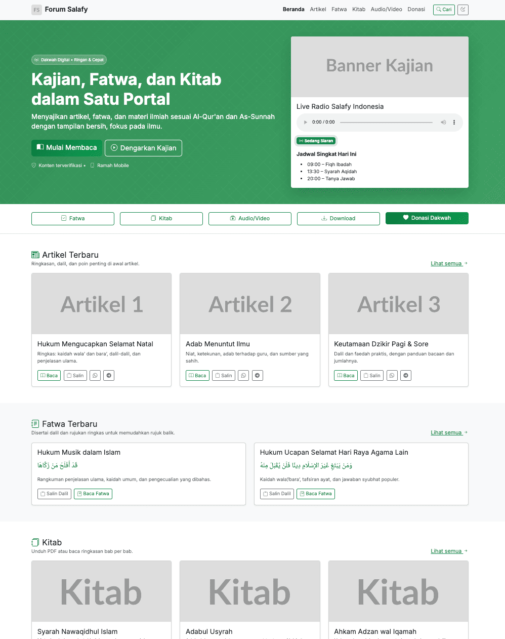 Forum Salafy — Portal Kajian, Fatwa, dan Kitab