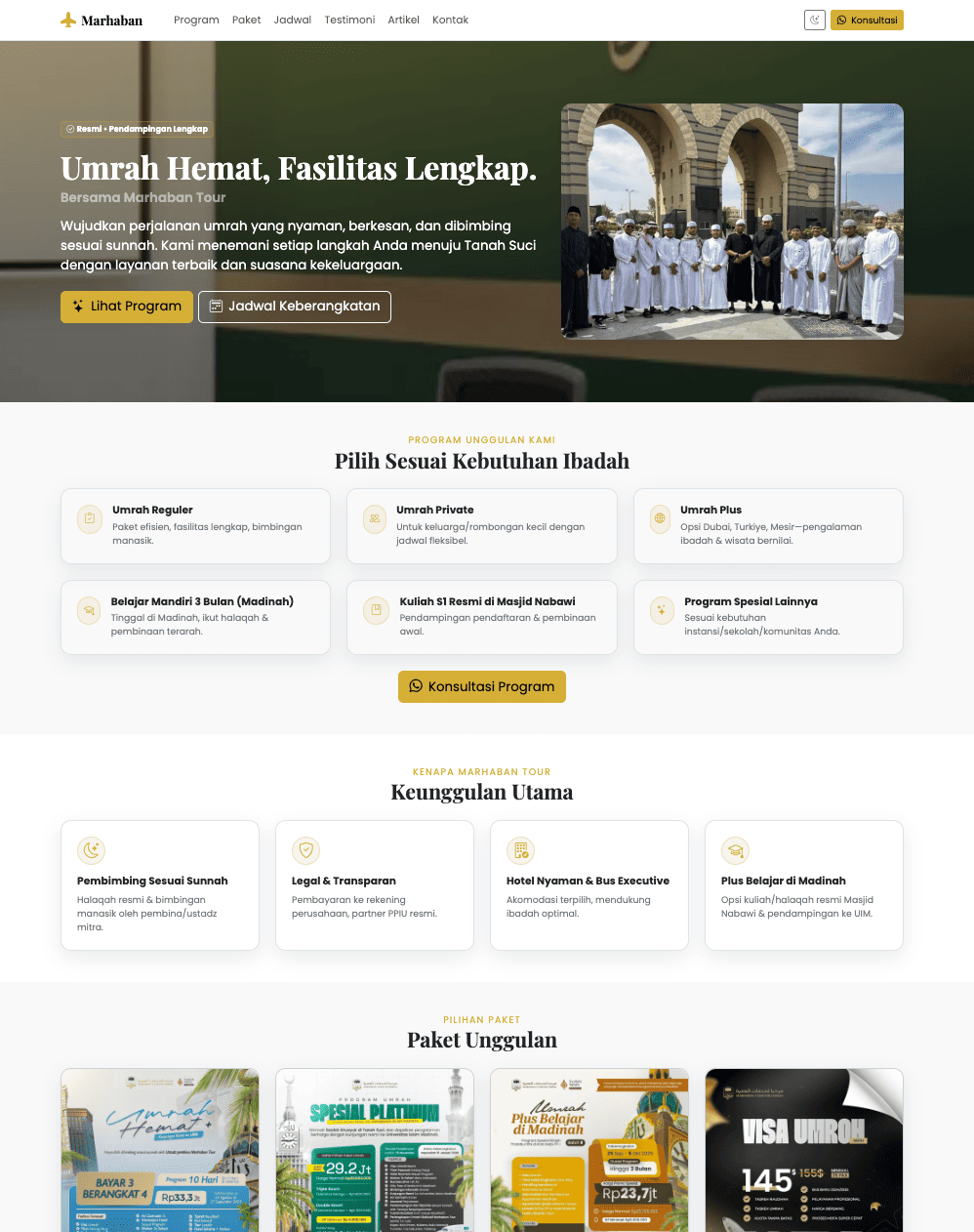 Marhaban Tour — Umrah Hemat, Fasilitas Lengkap